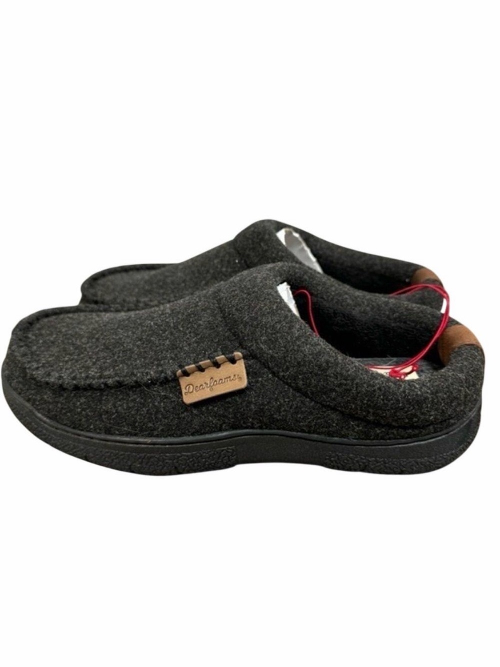 Dearfoams Men's Clog Style Memory Foam Slippers Wool Blend Size S NEW # Box 425